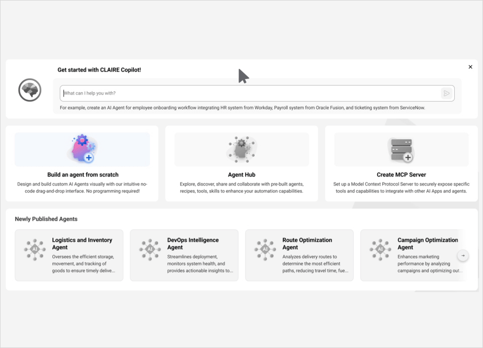 Low-code agent builder - Informatica AI Agent Engineering